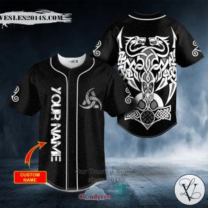 Odin Viking Dragon Twins Tattoo Custom Baseball Jersey