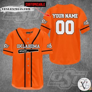 Oklahoma State Cowboys Personalized Baseball Jersey Shirt