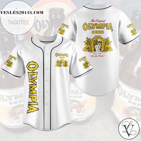 Olympia Beer Baseball Jersey – White