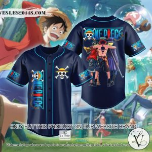 One Piece Navy Baseball Jersey