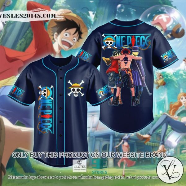 One Piece Navy Baseball Jersey