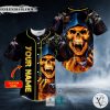 Orange Grim Reaper Lightning Fire Custom Baseball Jersey