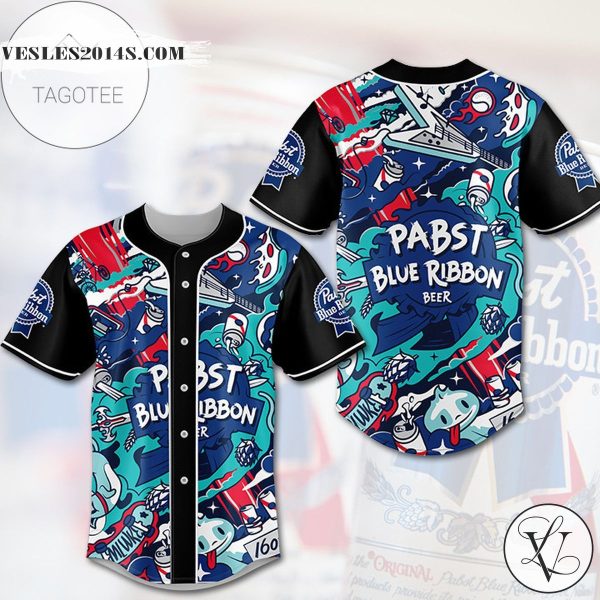 Pabst Blue Ribbon Beer Baseball Jersey HaE