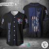 Pabst Blue Ribbon Can United States Flag black blue Baseball Jersey