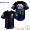 Pabst Blue Ribbon Flame Skull Baseball Jersey