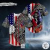 Patriotism U.S Flag Shh Skull Baseball Jersey