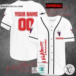Personalized A nightmare on Elm Street Horror Movie Baseball Jersey