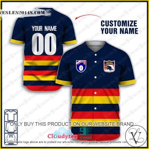 Personalized AFL vintage Adelaide Crows Football Club 90s Baseball Jersey Shirt