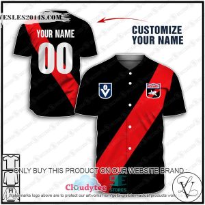 Personalized AFL vintage Adelaide Essendon Football Club 90s Baseball Jersey Shirt