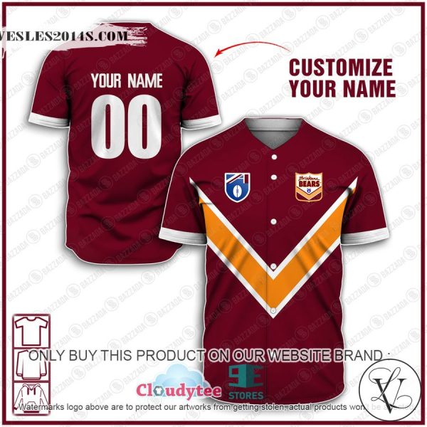 Personalized AFL vintage BRISBANE BEARS Football Club 90s Baseball Jersey Shirt