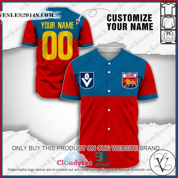 Personalized AFL vintage Fitzroy Lions 1980 Baseball Jersey Shirt