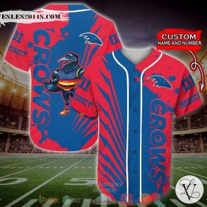 Personalized Adelaide Crows AFL Baseball Jersey Shirt