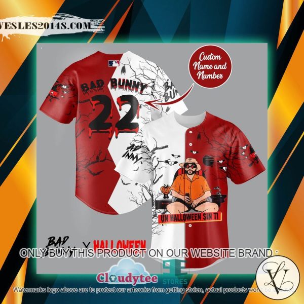 Personalized Bad Bunny Un Halloween Sin Ti Baseball Jersey