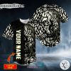 Personalized Black N White Water Drop Pattern Skull Custom Baseball Jersey