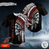 Personalized Black Native Skull Custom Baseball Jersey