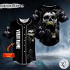 Personalized Black Red Dragon King Skull Custom Baseball Jersey