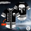 Personalized Black White Punisher Skull Custom Baseball Jersey