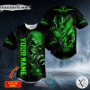 Personalized Blood Drip Skeleton Green Skull Custom Baseball Jersey