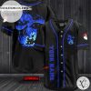Personalized Blue Pokemon Baseball Jersey – Black
