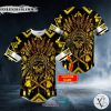 Personalized Brocade Pattern 10 Native Skull Custom Baseball Jersey