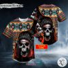 Personalized Brocade Pattern 11 Native Skull Custom Baseball Jersey