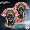 Personalized Brocade Pattern 2 Native Skull Custom Baseball Jersey
