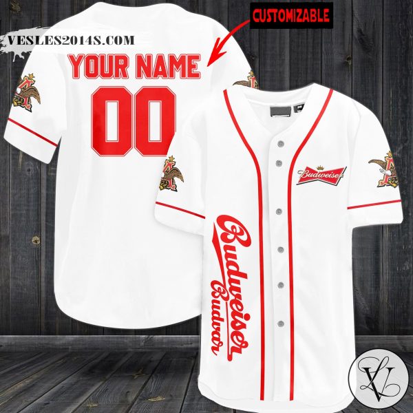 Personalized Budweiser Budvar Brewery custom Baseball Jersey