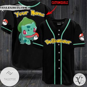 Personalized Bulbasaur Baseball Jersey