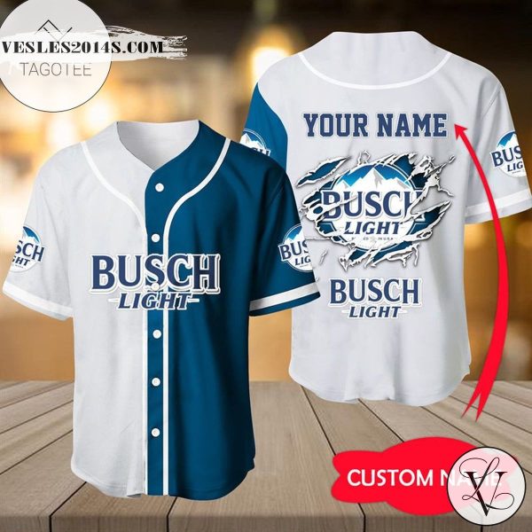 Personalized Busch Light Beer Baseball Jersey Shirt