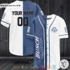 Personalized Busch Light custom white blue Baseball Jersey