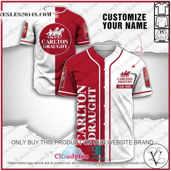 Personalized Carlton Draught Baseball Jersey Shirt