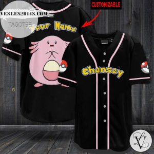 Personalized Chansey Baseball Jersey – Black