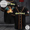 Personalized Charizard Baseball Jersey – Black