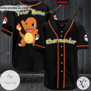 Personalized Charmander Baseball Jersey