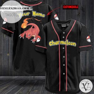 Personalized Charmeleon Baseball Jersey – Black