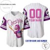 Personalized Cheshire Cat Disney All Over Print Pinstripe Baseball Jersey – White