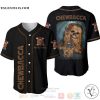 Personalized Chewbacca Chewie Star Wars All Over Print Black Baseball jersey
