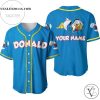 Personalized Chilling Donald Duck Disney All Over Print Baseball Jersey – Blue