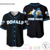 Personalized Chilling Donald Duck Disney All Over Print Black Baseball jersey