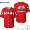Personalized Chilling Donald Duck Disney All Over Print Red Baseball jersey