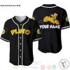 Personalized Chilling Pluto Dog All Over Print Black Baseball jersey