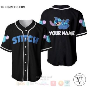 Personalized Chilling Stitch All Over Print Black Baseball jersey