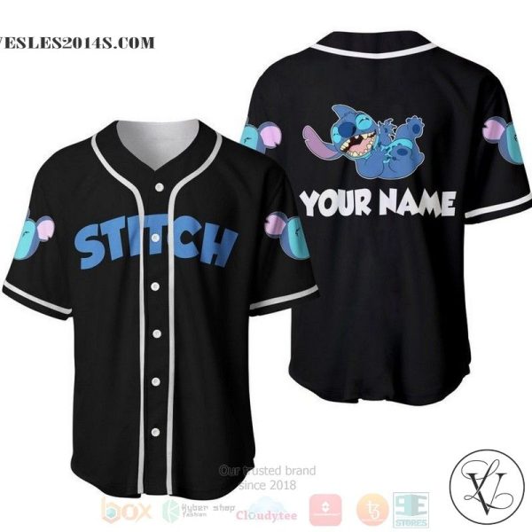 Personalized Chilling Stitch All Over Print Black Baseball jersey