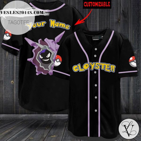 Personalized Cloyster Baseball Jersey – Black