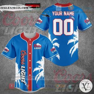 Personalized Coors Light palm tree custom Baseball Jersey