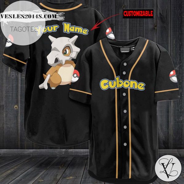 Personalized Cubone Baseball Jersey – Black