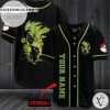 Personalized Cute Green Pokemon Baseball Jersey – Black