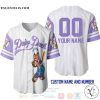 Personalized Daisy Duck All Over Print Pinstripe White Baseball jersey