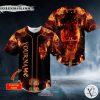 Personalized Dark Fire Skull Custom Baseball Jersey