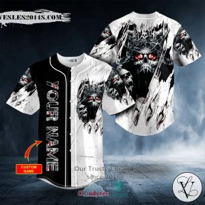 Personalized Dark Hell Skull Scratch Custom Baseball Jersey
